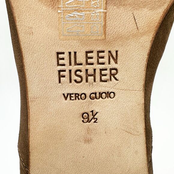 EILEEN FISHER Liesel Brown Ankle Boot Size 9.5 Bootie Leather Block Heel Pointed - Picture 10 of 12